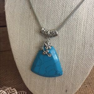 Blue Howlite Pendant Necklace